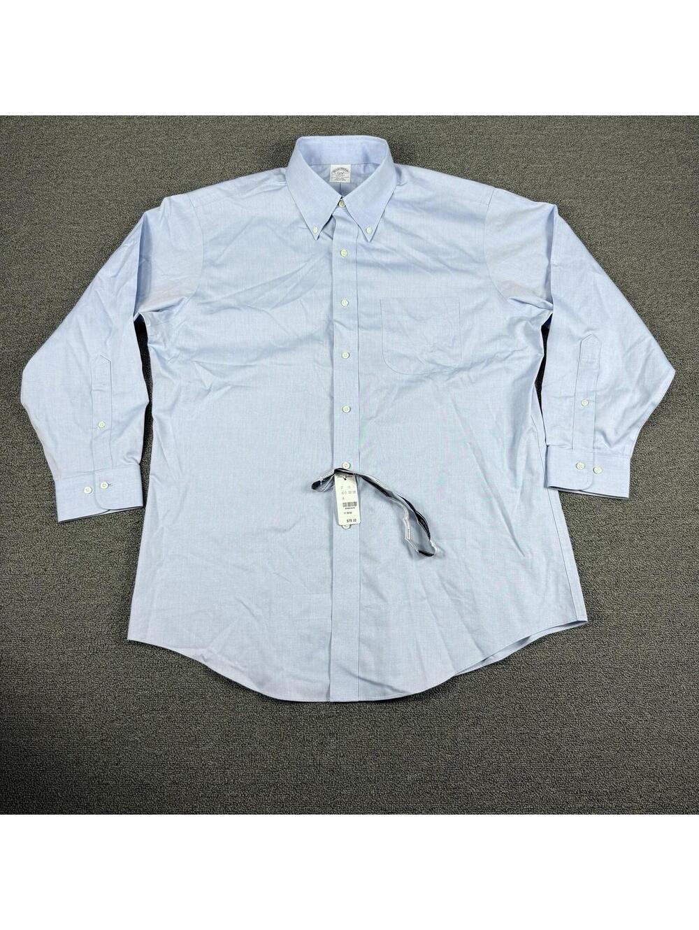 Brooks Brothers NWT Regent Fit Light Blue Button Down Shirt Size 17 2/3 Preppy